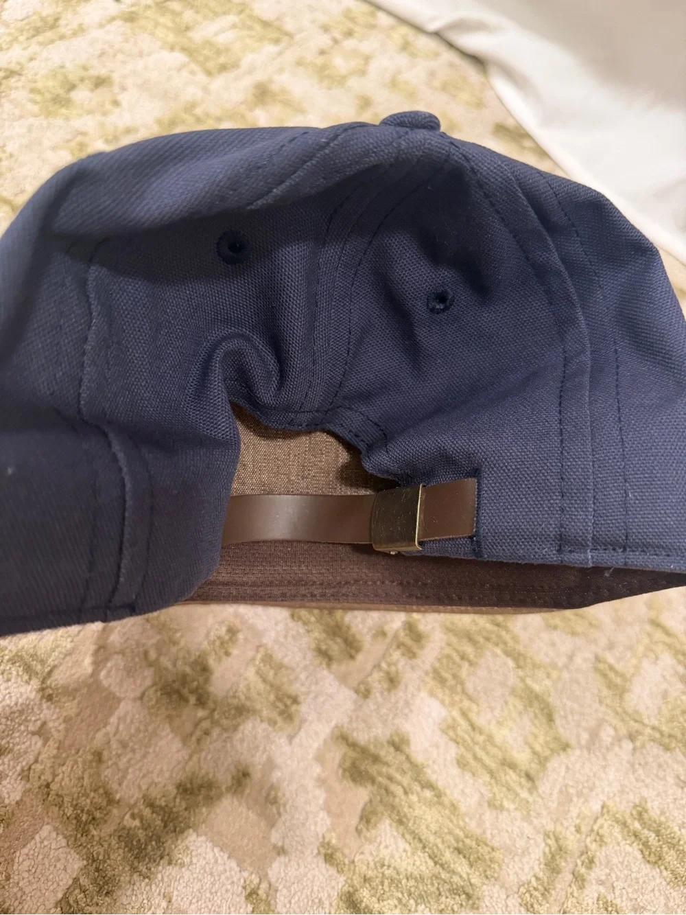 Embroidered Navy & Gold Baseball Cap
